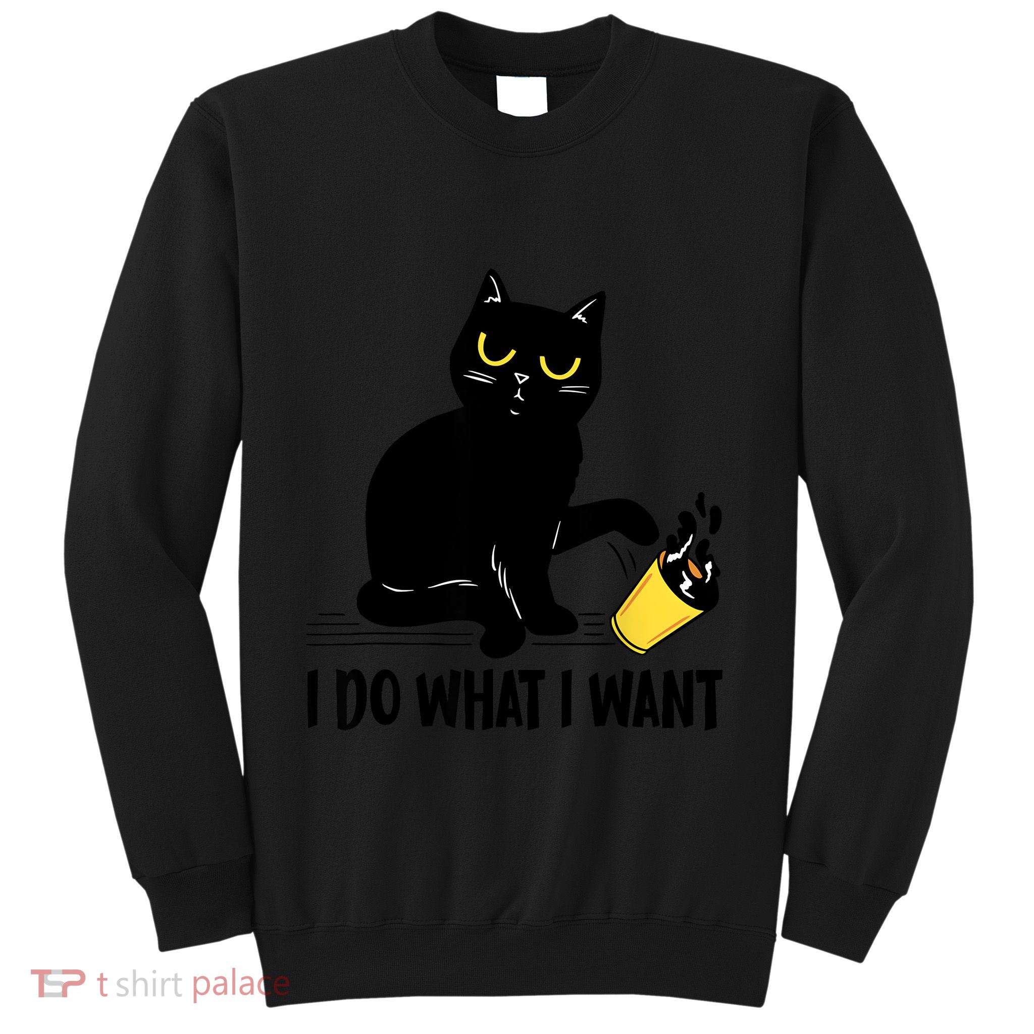 Funny Black Cat I Do What I Want Cat Lover Gifts Sweatshirt