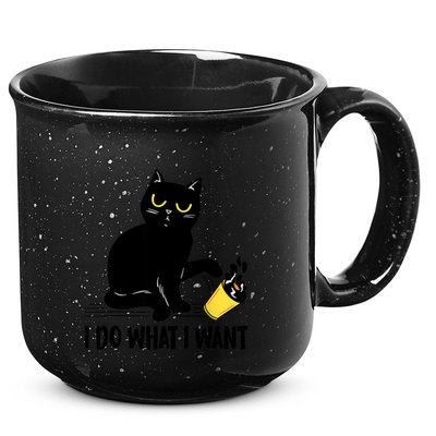 Funny Black Cat I Do What I Want Cat Lover Gifts 15oz Campfire Ceramic Mug