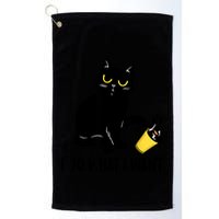 Funny Black Cat I Do What I Want Cat Lover Gifts Golf Towel