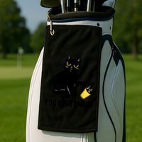 Funny Black Cat I Do What I Want Cat Lover Gifts Golf Towel