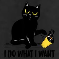 Funny Black Cat I Do What I Want Cat Lover Gifts Golf Towel