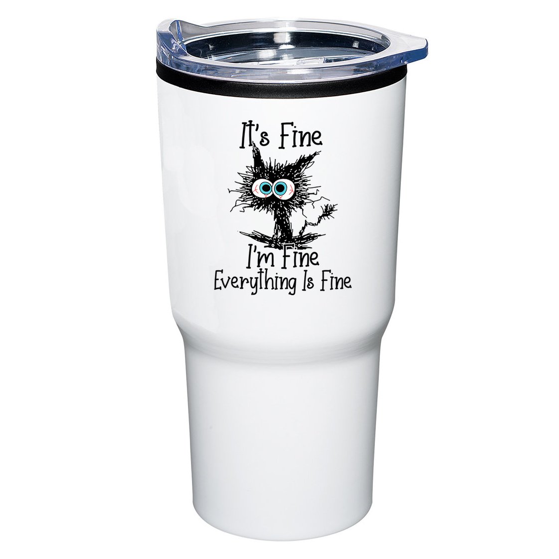 Funny Black Cat ItS Fine IM Fine Everything Is Fine Tumbler