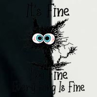 Funny Black Cat ItS Fine IM Fine Everything Is Fine Infant Baby Jersey Bodysuit