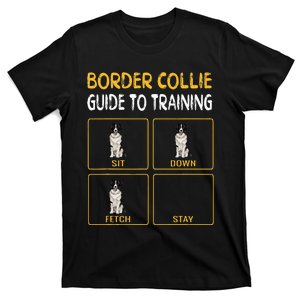 Funny Border Collie Guide To Training Dog Obedience Trainer T-Shirt