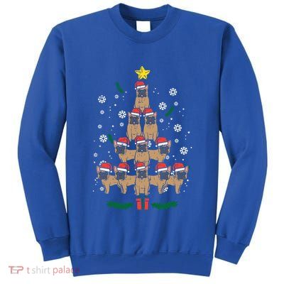 French Bulldog Christmas Tree Frenchie Dog Xmas Pjs Pajamas Gift Tall Sweatshirt