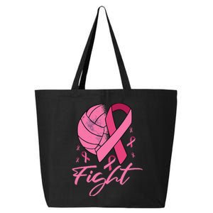 Fight Breast Cancer Volleyball Pink Ribbon Awareness 25L Jumbo Tote