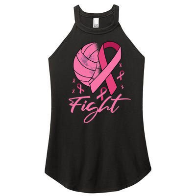 Fight Breast Cancer Volleyball Pink Ribbon Awareness Women’s Perfect Tri Rocker Tank