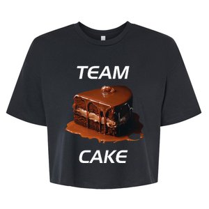 Funny Birthday Cake Team Cake Bella+Canvas Jersey Crop Tee