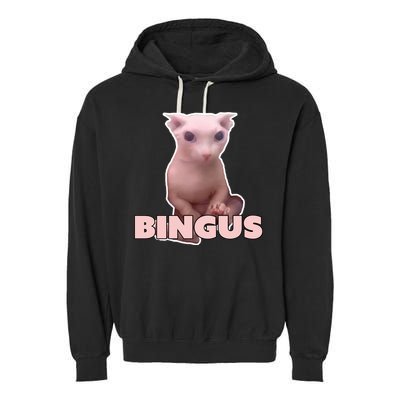 Funny Bingus Cat Meme Garment-Dyed Fleece Hoodie