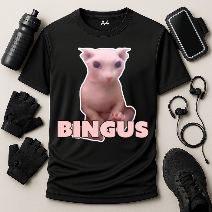 Funny Bingus Cat Meme Cooling Performance Crew T-Shirt
