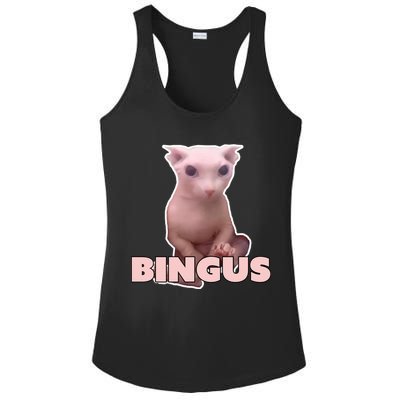 Funny Bingus Cat Meme Ladies PosiCharge Competitor Racerback Tank