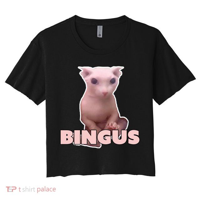 Funny Bingus Cat Meme Crop Top
