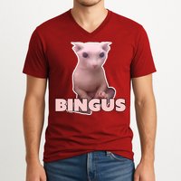 Funny Bingus Cat Meme V-Neck T-Shirt