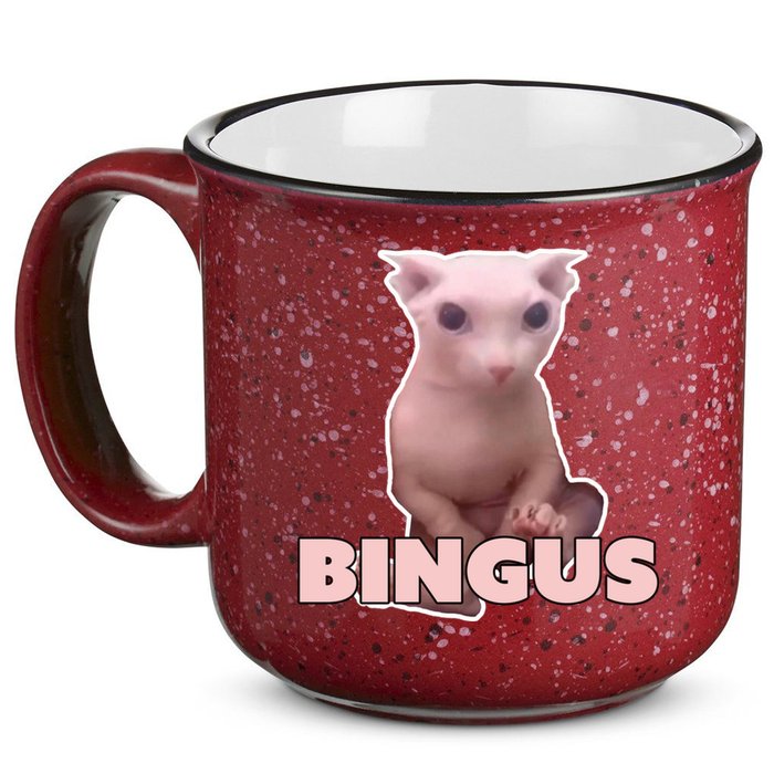 Funny Bingus Cat Meme 15oz Campfire Ceramic Mug