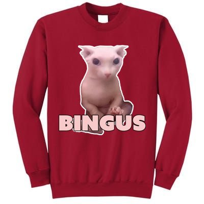 Funny Bingus Cat Meme Tall Sweatshirt