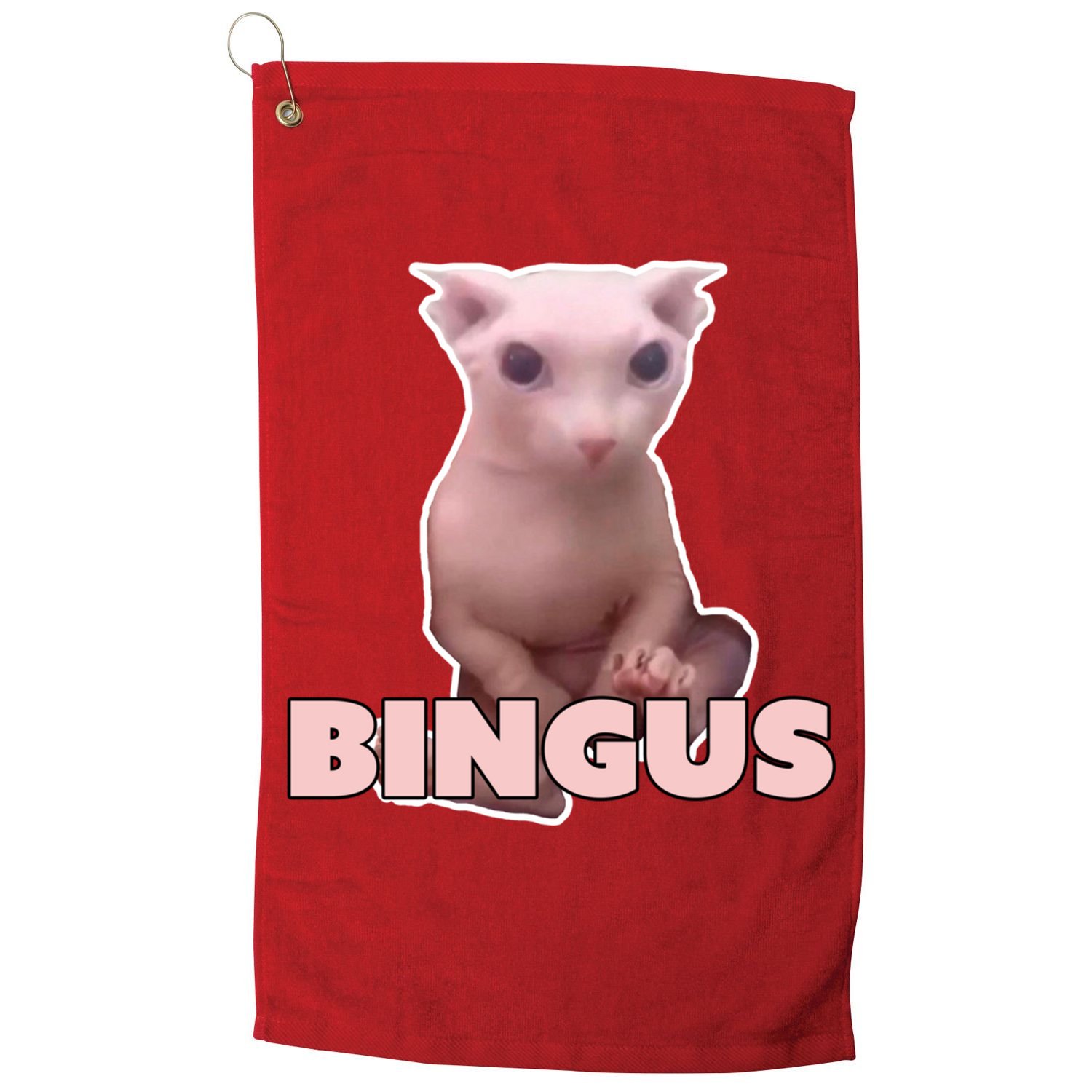 Funny Bingus Cat Meme Golf Towel