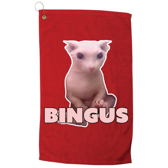 Funny Bingus Cat Meme Golf Towel