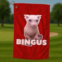 Funny Bingus Cat Meme Golf Towel