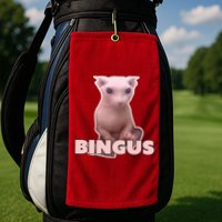 Funny Bingus Cat Meme Golf Towel