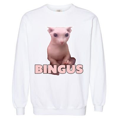 Funny Bingus Cat Meme Garment-Dyed Sweatshirt