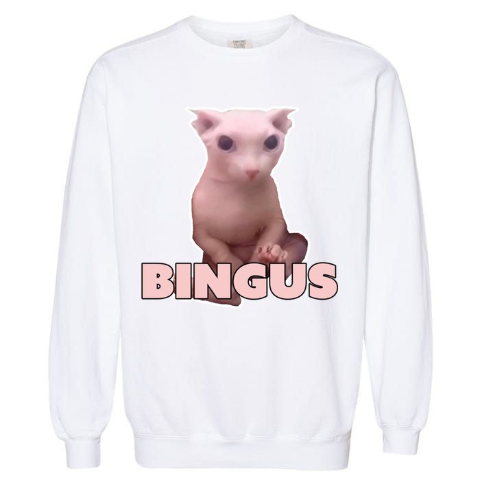 Funny Bingus Cat Meme Garment-Dyed Sweatshirt