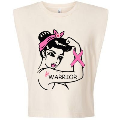 Fighting Breast Cancer Warrior Rosie Riveter Women Gift Garment-Dyed Women's Muscle Tee