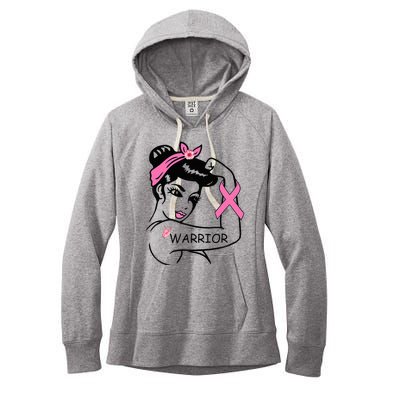 Fighting Breast Cancer Warrior Rosie Riveter Women Gift Women's Fleece Hoodie