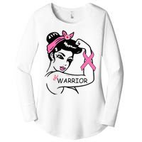 Fighting Breast Cancer Warrior Rosie Riveter Women Gift Women's Perfect Tri Tunic Long Sleeve Shirt