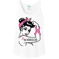 Fighting Breast Cancer Warrior Rosie Riveter Women Gift Ladies Essential Tank