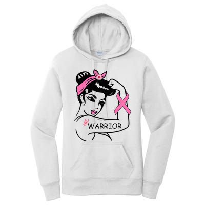 Fighting Breast Cancer Warrior Rosie Riveter Women Gift Women's Pullover Hoodie