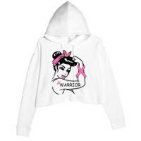 Fighting Breast Cancer Warrior Rosie Riveter Women Gift Crop Fleece Hoodie