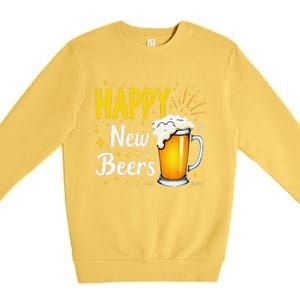 Funny Beer Drinking New Years Eve 2025 Party Happy New Year Premium Crewneck Sweatshirt