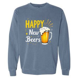 Funny Beer Drinking New Years Eve 2025 Party Happy New Year Garment-Dyed Sweatshirt