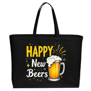 Funny Beer Drinking New Years Eve 2025 Party Happy New Year Cotton Canvas Jumbo Tote