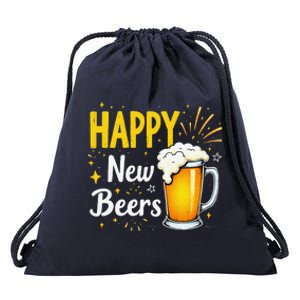 Funny Beer Drinking New Years Eve 2025 Party Happy New Year Drawstring Bag