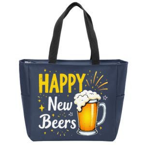 Funny Beer Drinking New Years Eve 2025 Party Happy New Year Zip Tote Bag