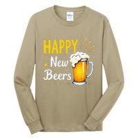 Funny Beer Drinking New Years Eve 2025 Party Happy New Year Tall Long Sleeve T-Shirt