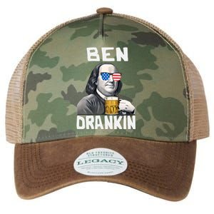 Funny Ben Drankin 4th Of July Patriotic Gift Legacy Tie Dye Trucker Hat