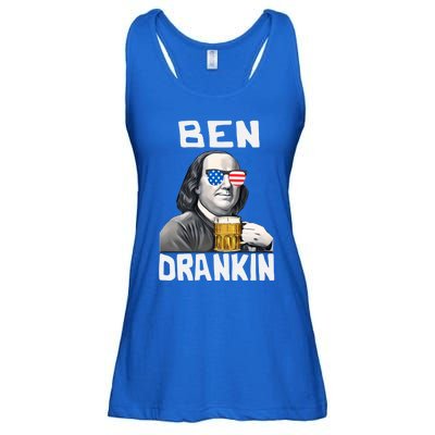 Funny Ben Drankin 4th Of July Patriotic Gift Ladies Essential Flowy Tank