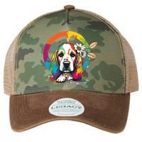 Funny Beagle Dog Hippie Legacy Tie Dye Trucker Hat