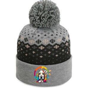 Funny Beagle Dog Hippie The Baniff Cuffed Pom Beanie