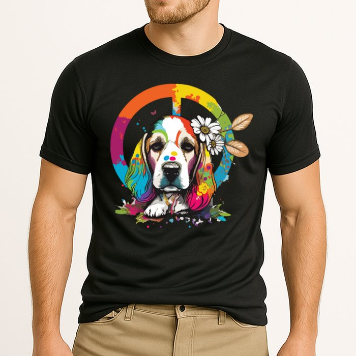 Funny Beagle Dog Hippie Performance Shirt