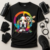 Funny Beagle Dog Hippie Performance Shirt