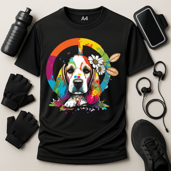 Funny Beagle Dog Hippie Performance Shirt