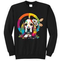 Funny Beagle Dog Hippie Sweatshirt