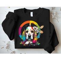 Funny Beagle Dog Hippie Sweatshirt