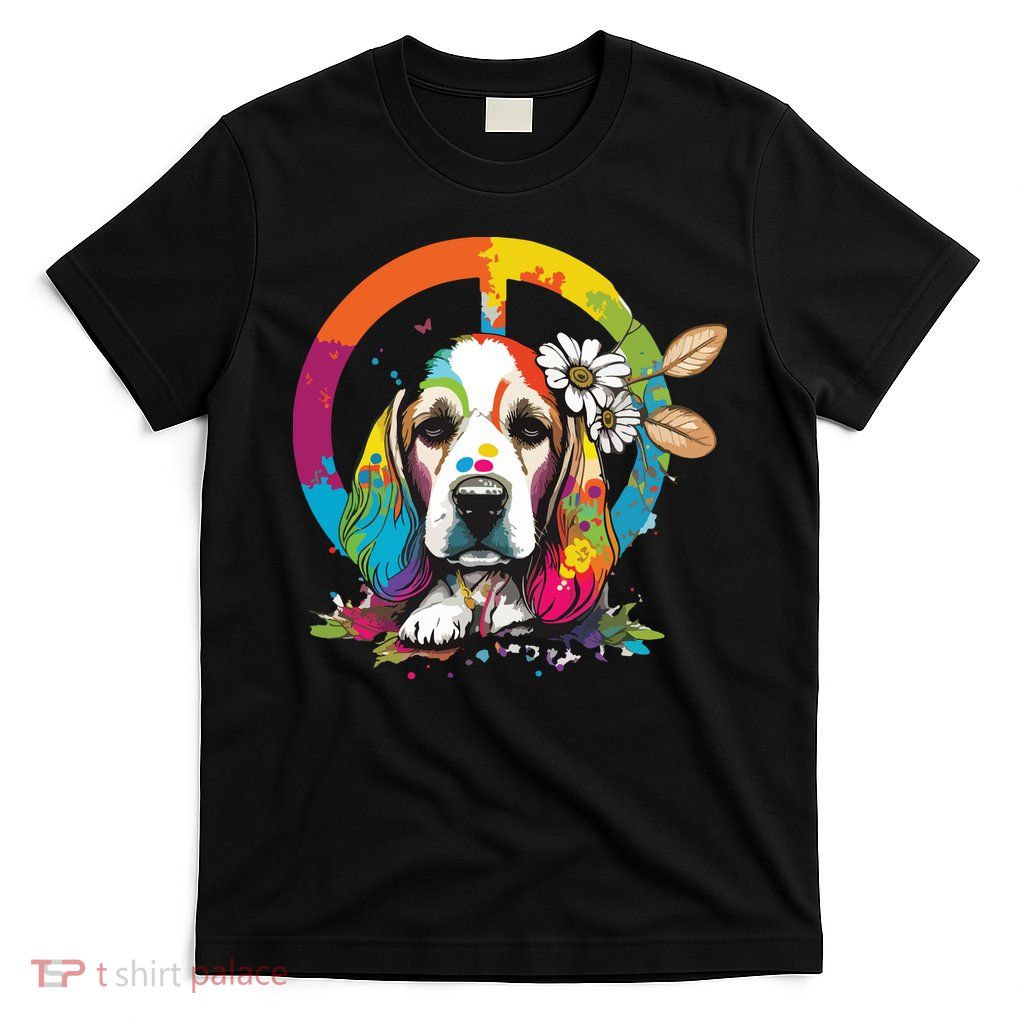 Funny Beagle Dog Hippie T-Shirt