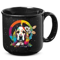 Funny Beagle Dog Hippie 15oz Campfire Ceramic Mug