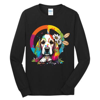 Funny Beagle Dog Hippie Tall Long Sleeve T-Shirt