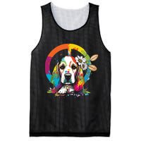 Funny Beagle Dog Hippie Mesh Reversible Basketball Jersey Tank